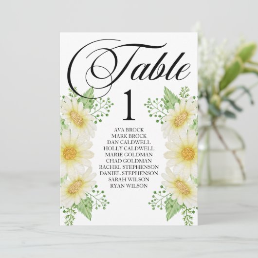 席次表 カード Lovely カリグラフィー (スタンド正面)