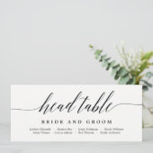 席次表 ヘッドテーブルカード - モダンスクリプト 招待状 (スタンド正面)