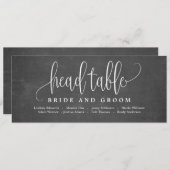 席次表 ヘッドテーブルカード - ラブリーカリグラフィー 招待状 (正面/裏面)