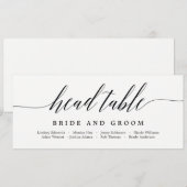 席次表 ヘッドテーブル カード - モダンスクリプト (正面/裏面)