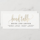席次表 ヘッドテーブル カード - ラブリーカリグラフィー (正面/裏面)