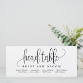 席次表 ヘッドテーブル カード - ラブリーカリグラフィー (スタンド正面)
