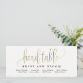 席次表 ヘッドテーブル カード - Lovely Calligraphy (スタンド正面)