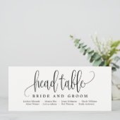 席次表 ヘッドテーブル カード - Lovely Calligraphy (スタンド正面)