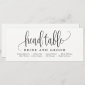 席次表 ヘッドテーブル カード - Lovely Calligraphy (正面/裏面)