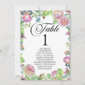 席配置カード Lovely カリグラフィー 招待状 (正面)