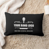 帯のロゴ – 背景色を選択 ランバークッション (ブランケット)