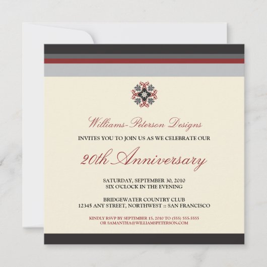 帯カラフルイベント招待状(黒) 招待状 (正面)