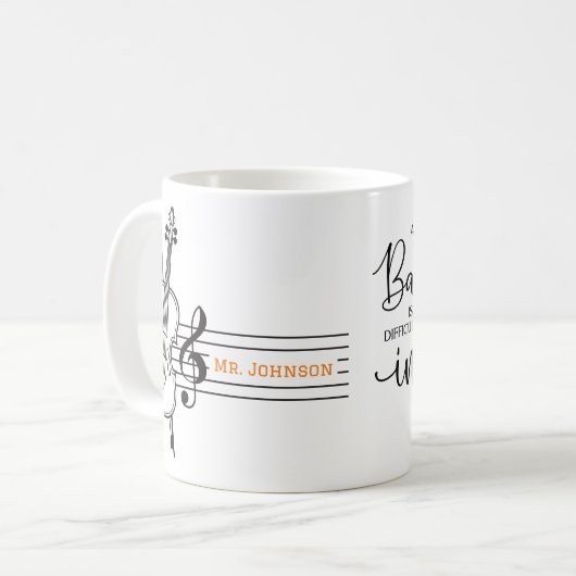 帯パーソナライズされた先生感動的引用文 コーヒーマグカップ (正面左)