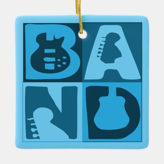 帯ブロック(青) セラミックオーナメント (正面)