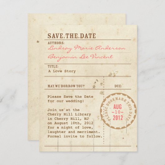 帯出券の保存日付 セーブザデート (正面/裏面)