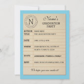 帯出券の卒業パーティーの青書の招待 招待状 (正面)