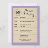 帯出券の本の誕生会のヴィンテージの招待 招待状 (正面)