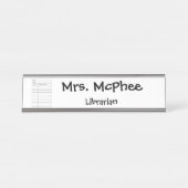 "帯出券"の名札 デスクネームプレート (正面)