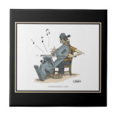 帯鋸のミュージシャンの漫画のタイル タイル (正面)