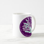 帯電アメジスト結晶 コーヒーマグカップ (正面右)