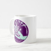 帯電アメジスト結晶 コーヒーマグカップ (正面左)