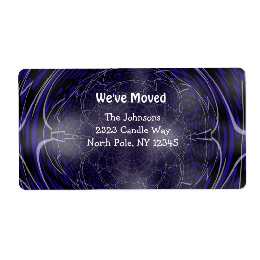 帯電フラクタルデザインの新しいアドレス ラベル (正面)