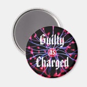 帯電プラズマボールとして有罪 マグネット (正面/裏面)