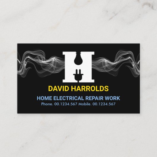 帯電性電波レターH電気技師 名刺 (正面)