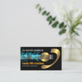 帯電金ゴールドエレキギターリードベース 名刺 (スタンド正面)