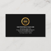 帯電金ゴールドエレキギターリードベース 名刺 (裏面)