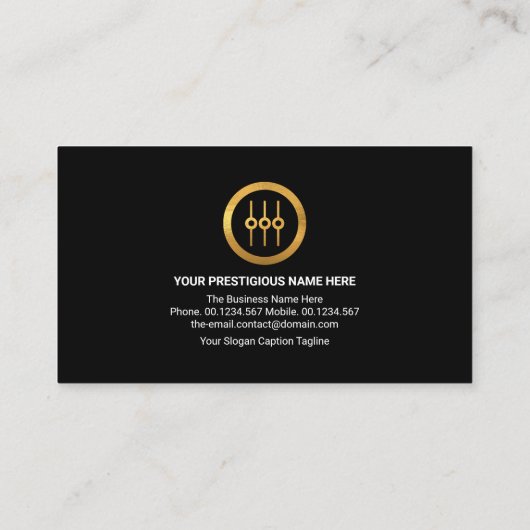 帯電金ゴールドエレキギターリードベース 名刺 (裏面)