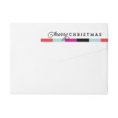 帰りのラベルのまわりの原稿のメリークリスマス|の覆い ラップアラウンドラベル (裏面)