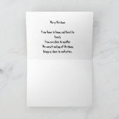 帰りの男の子メリークリスマス シーズンカード (内部)