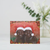 帰りの男の子メリークリスマス シーズンポストカード (スタンド正面)