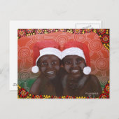 帰りの男の子メリークリスマス シーズンポストカード (正面/裏面)