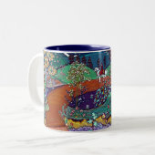 "帰りの"青いインテリア ツートーンマグカップ (正面左)