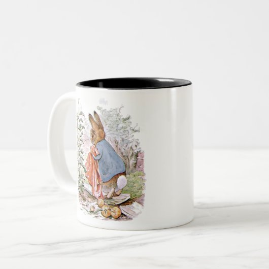 帰り道でピーターは玉ねぎを落とした ツートーンマグカップ (正面左)