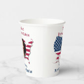 帰化カスタマイズ市民写真USA国旗の地図 紙コップ (右)