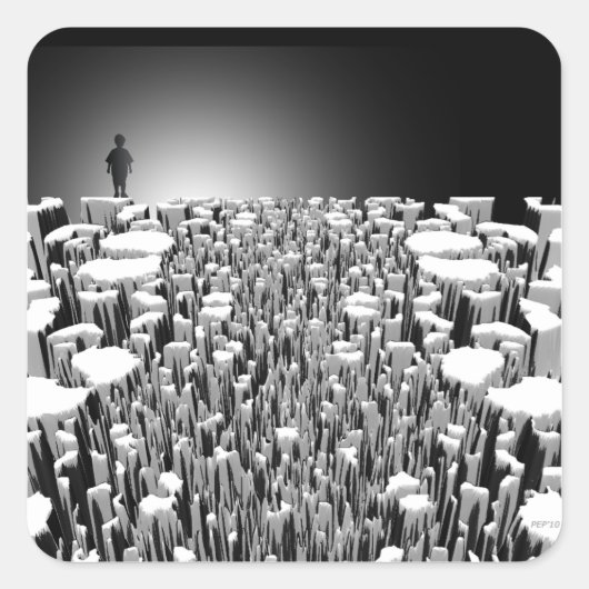 帰宅中 スクエアシール (正面)