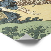 帰宅女性（キャンバス） ポスター (角)