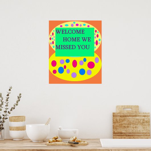帰宅挨拶としてホームポスターを歓迎する ポスター (キッチン)
