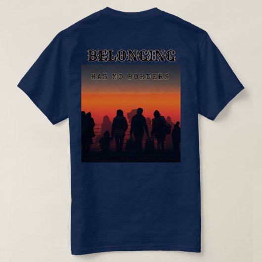 帰属に境界線はない Tシャツ (デザイン裏面)