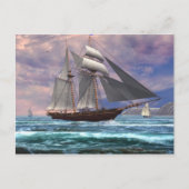 帰途につく ポストカード (正面)