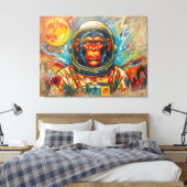 帰還するチンパンジー宇宙飛行士-2 キャンバスプリント (インサイチュ (寝室))