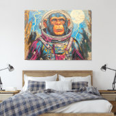 帰還するチンパンジー宇宙飛行士-5 キャンバスプリント (インサイチュ (寝室))