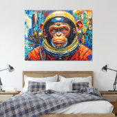 帰還するチンパンジー宇宙飛行士-8 キャンバスプリント (インサイチュ (寝室))