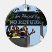 帰還不能限界点のオーナメントが付いている湖Okoboji セラミックオーナメント (裏面)