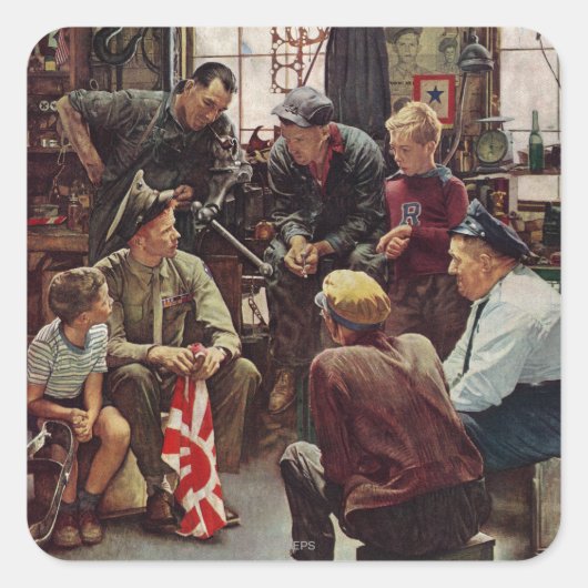 帰郷マリーン スクエアシール (正面)