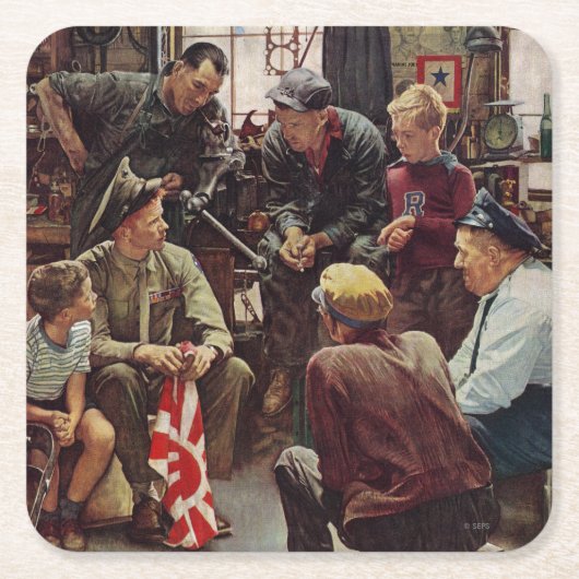 帰郷マリーン スクエアペーパーコースター (正面)