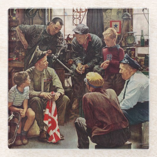 帰郷海兵隊 ガラスコースター (正面)