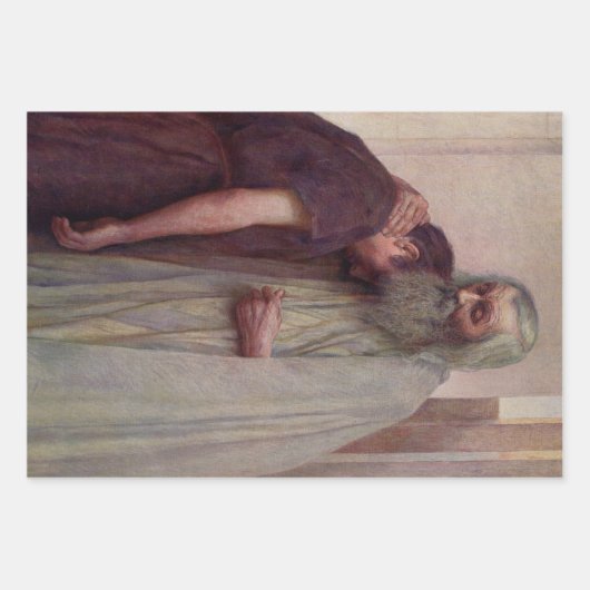 帰郷（父と子） ラッピングペーパーシート (正面)