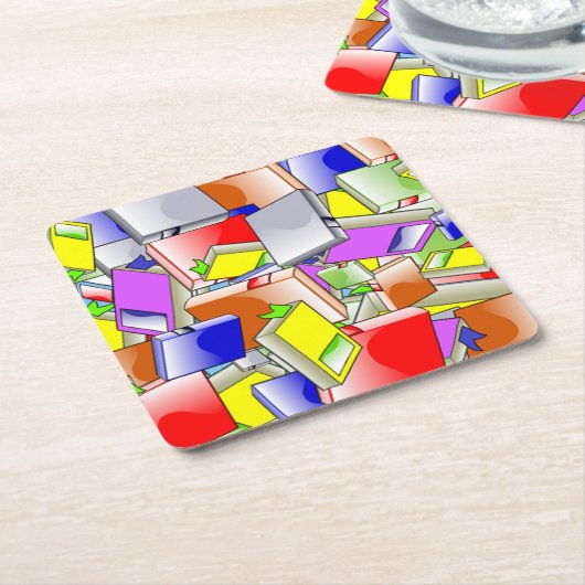 帳簿その他帳簿 スクエアペーパーコースター (アングル)