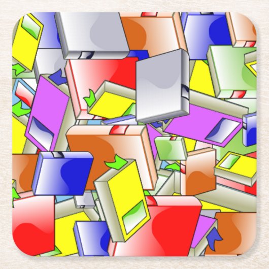 帳簿その他帳簿 スクエアペーパーコースター (正面)