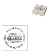 帳簿のラウンドアドレス蔵書票2 ラバースタンプ (押印)